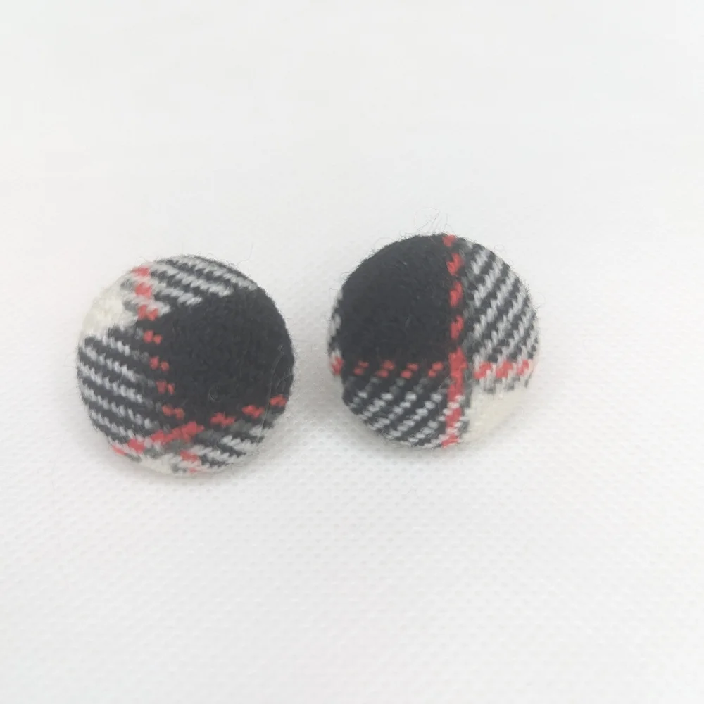 Vintage Plaid Flannel Prep School Earrings - Picture 6 of 7